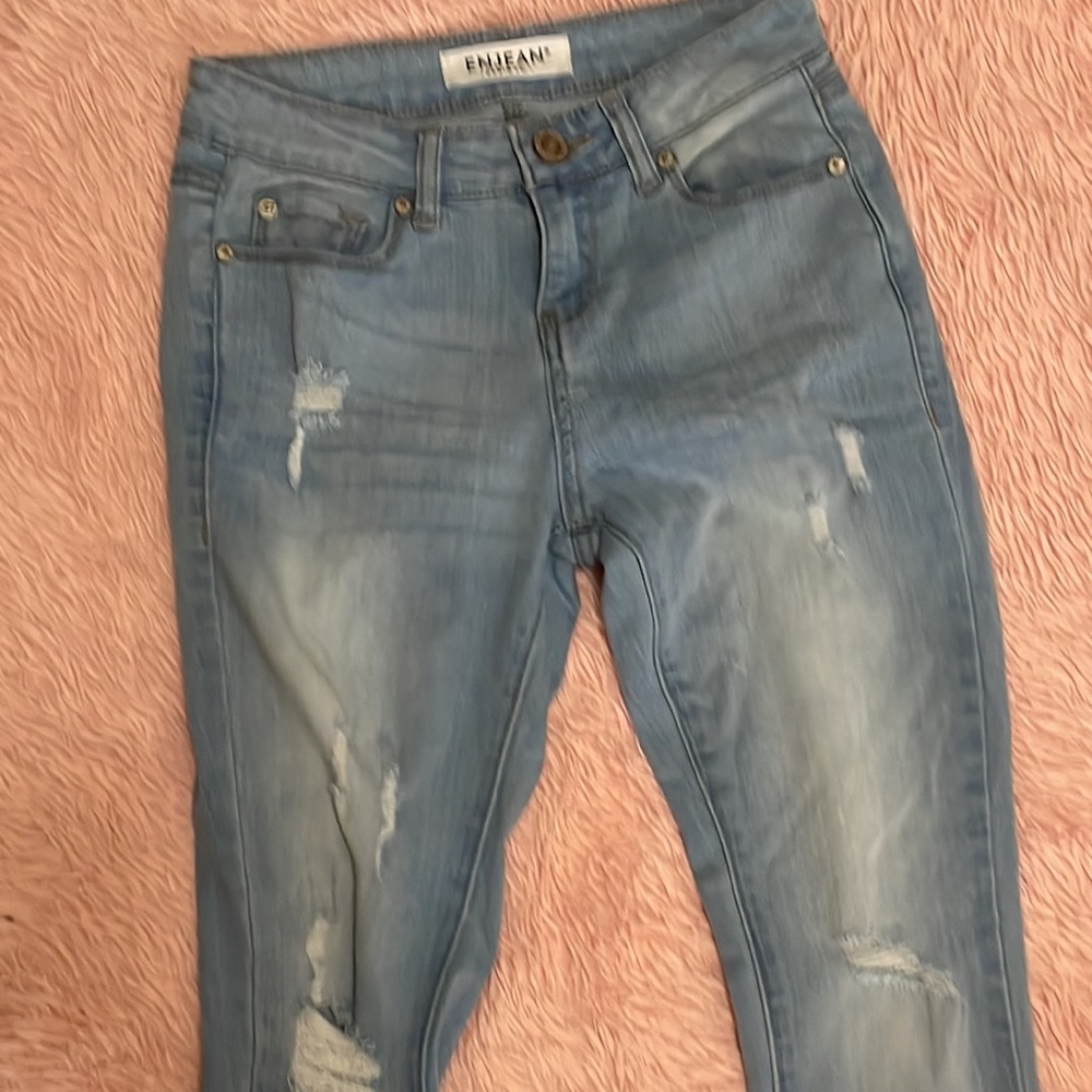 Enjean * Size 0 * Distressed‎ Jeans * Ripped *
